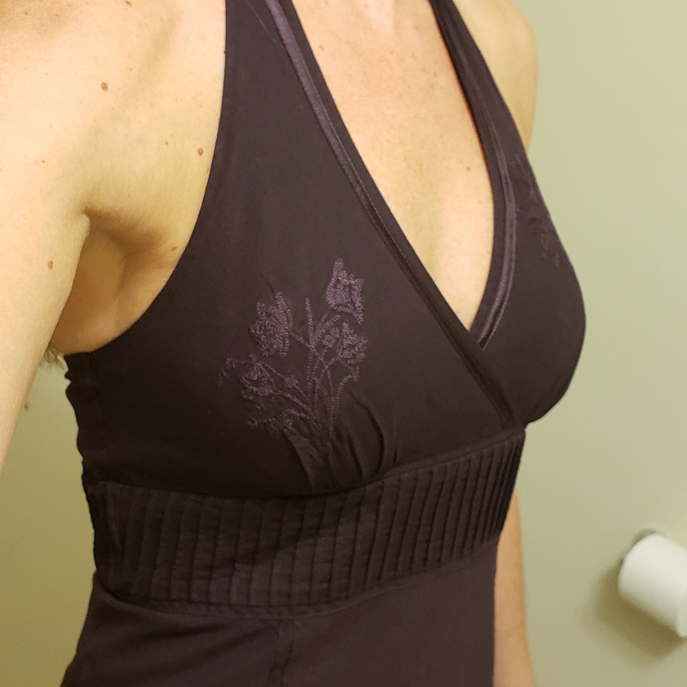 Sz4 Express halter cocktail dress, deep purple